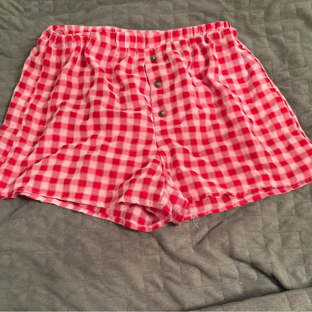 Altar'd State Pink Plaid Boxers